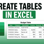 Create Tables in Excel Budgettable thumbnail