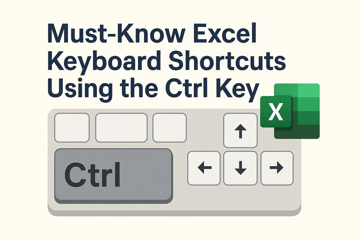 Must know excel keyboard shorcuts using the CTRL key