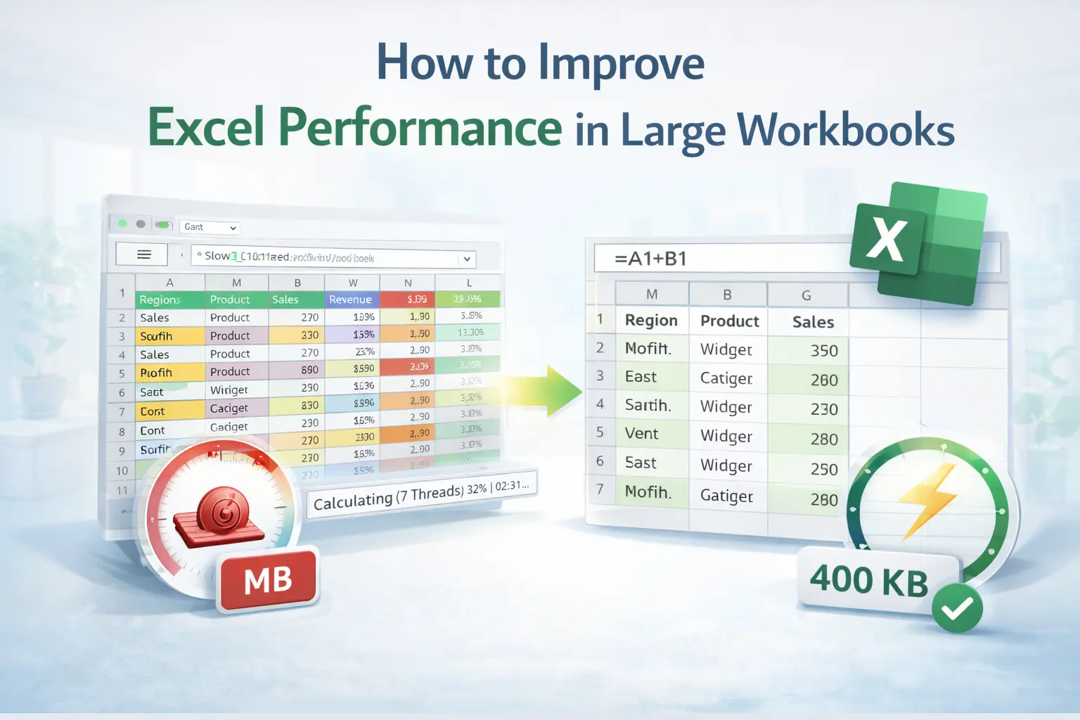 How to Improve EXCEL Performance in Large Workbooks