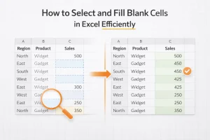 How to Select and Fill Blank Cells in EXCEL Efficiently
