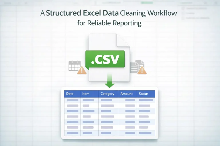 A Structured EXCEL Table for Reliable Reporting