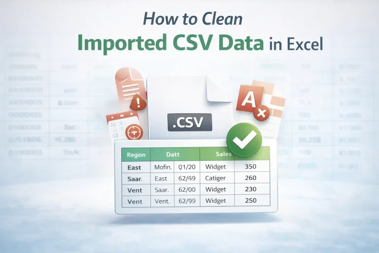 How to Clean Imported CSV Data in EXCEL