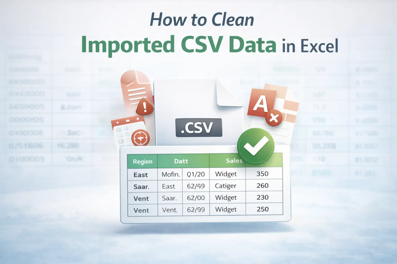 How to Clean Imported CSV Data in EXCEL